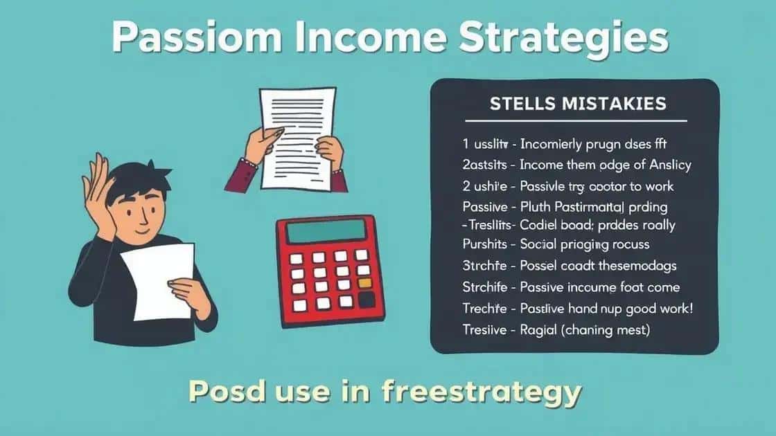 Mistakes to avoid with passive income plans