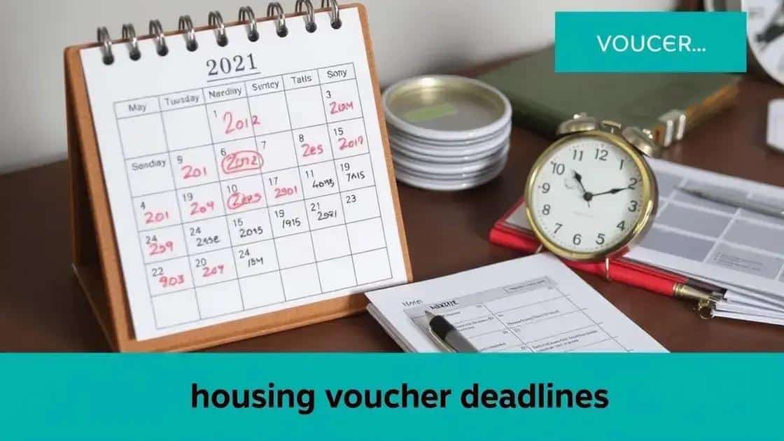 Key deadlines for housing vouchers