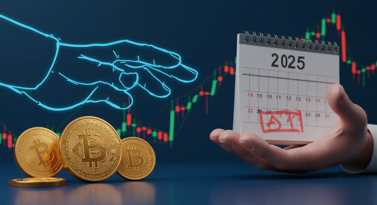 Digital illustration of diverse financial assets under regulatory influence in 2025