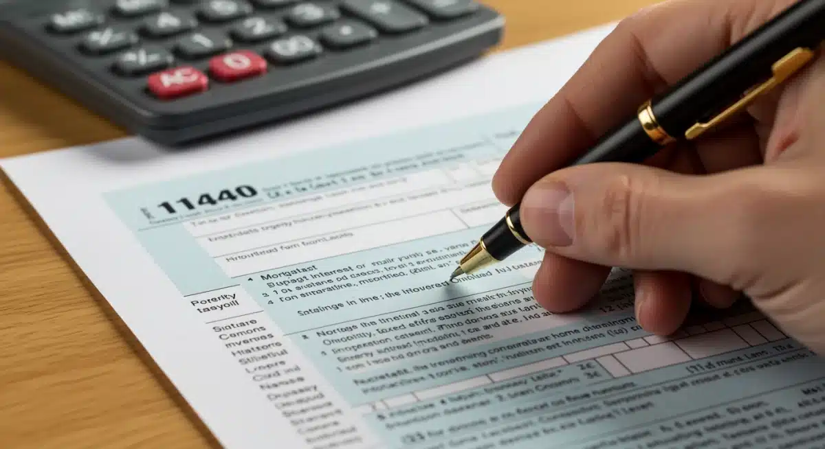 Highlighting mortgage interest deduction on tax form for 2025