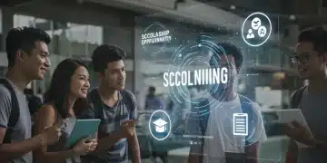 Students exploring digital scholarship opportunities for 2026 higher education funding