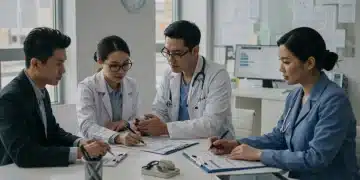 Healthcare professionals collaborating on public health preparedness strategies.