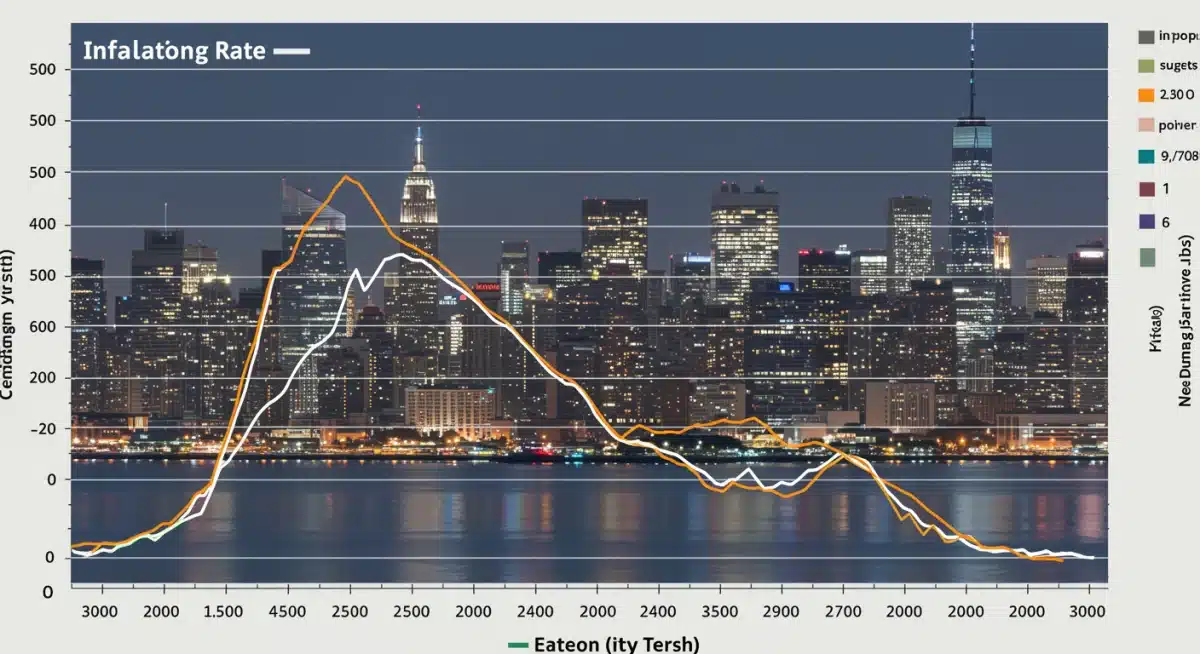 Inflation rate graph impacting US consumer spending trends for early 2026.