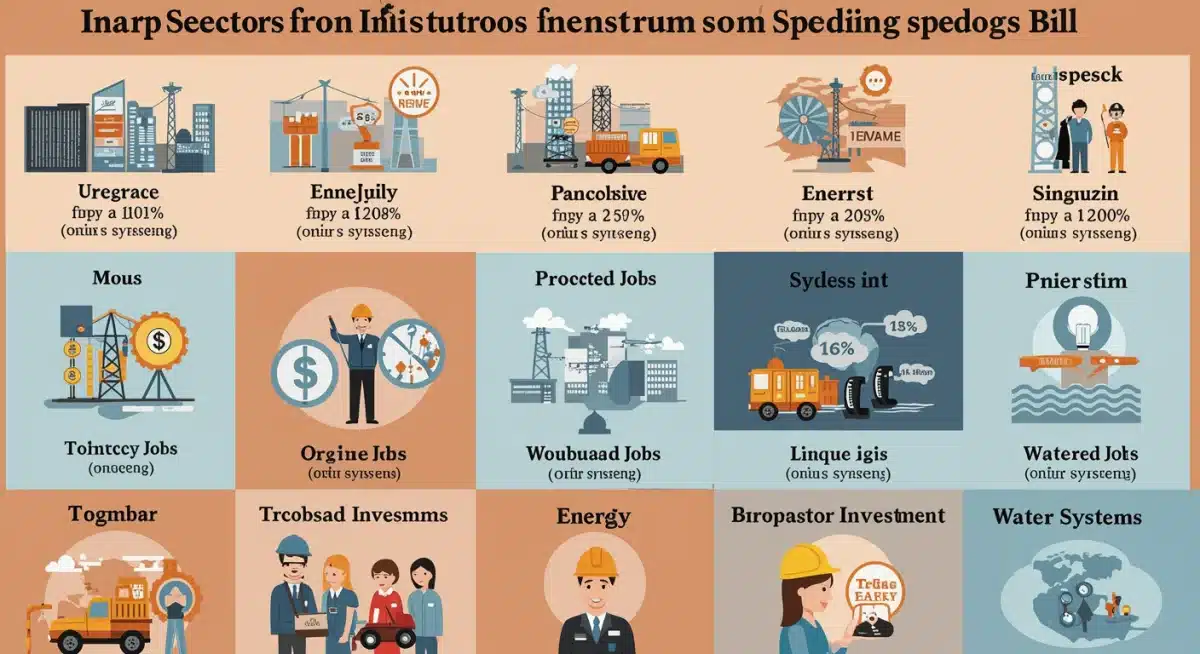 Infographic illustrating job creation across diverse sectors impacted by the 2026 infrastructure bill.