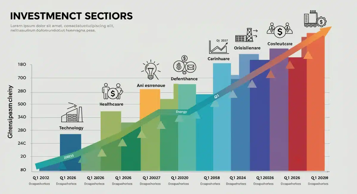 Infographic depicting Q1 2026 sector performance from SEC filings