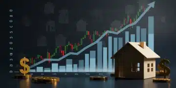 Graph showing rising interest rates impacting housing and mortgages