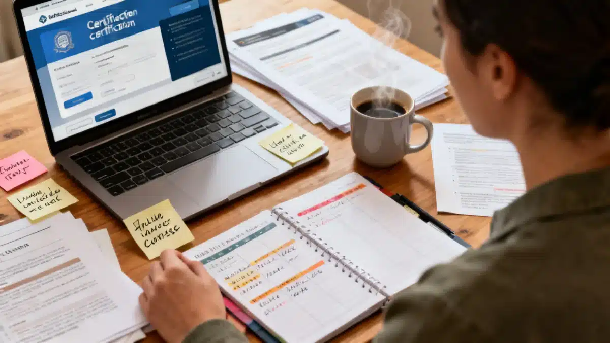 Strategic planning for online certifications, learning path