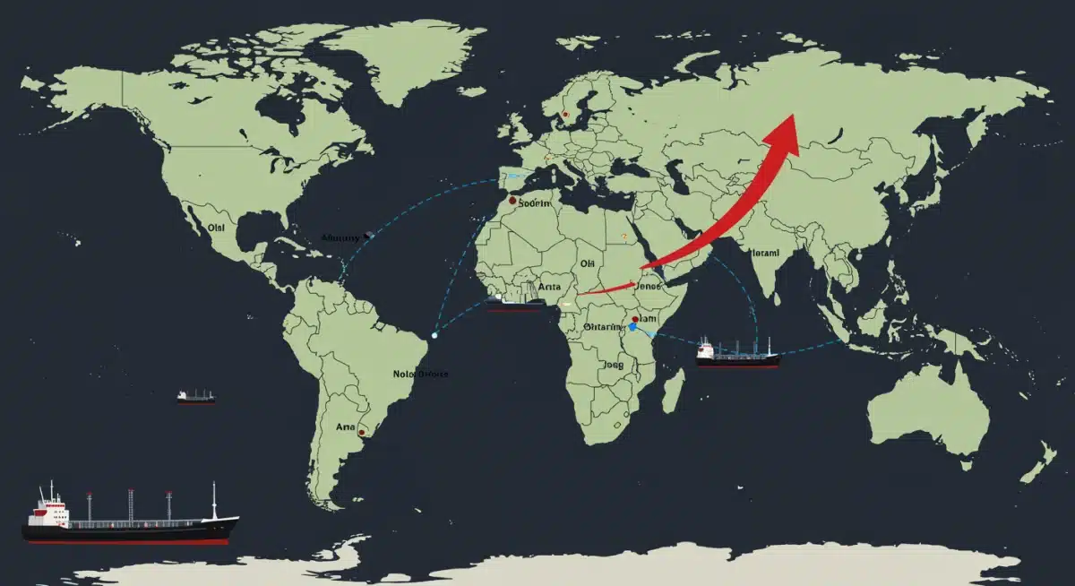 Global energy market dynamics and the impact of increasing US oil production on international supply chains.