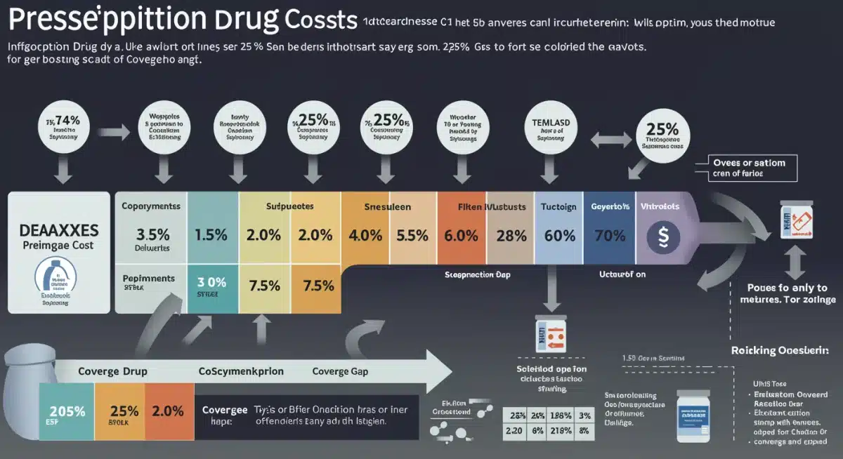 Infographic illustrating prescription drug cost breakdown and savings potential