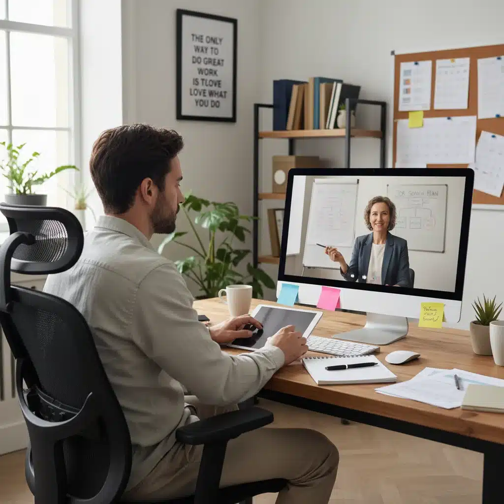 Individual engaging in a virtual career counseling session during unemployment.