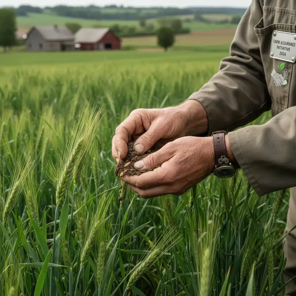 Farmer's hands examining a thriving crop, symbolizing the direct impact of agricultural subsidies.
