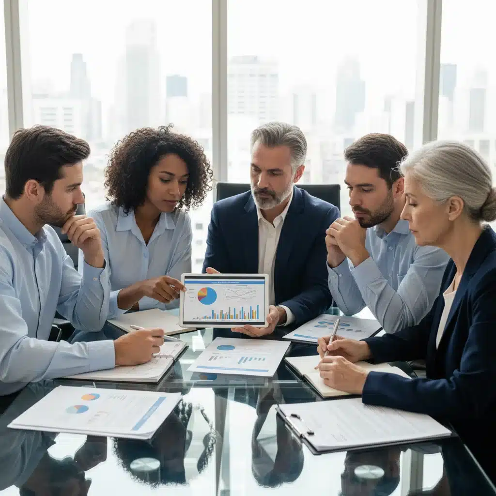 Investors consulting a financial advisor about future tax strategies and portfolio optimization.