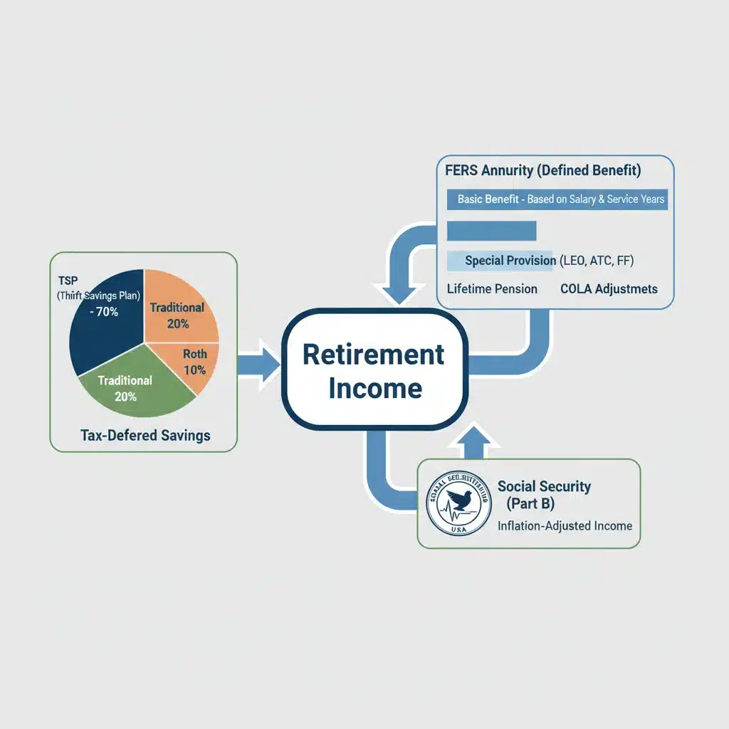 Components of the Federal Employees Retirement System (FERS)