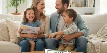 Happy family with two children enjoying time together, representing financial relief from Child Tax Credit.