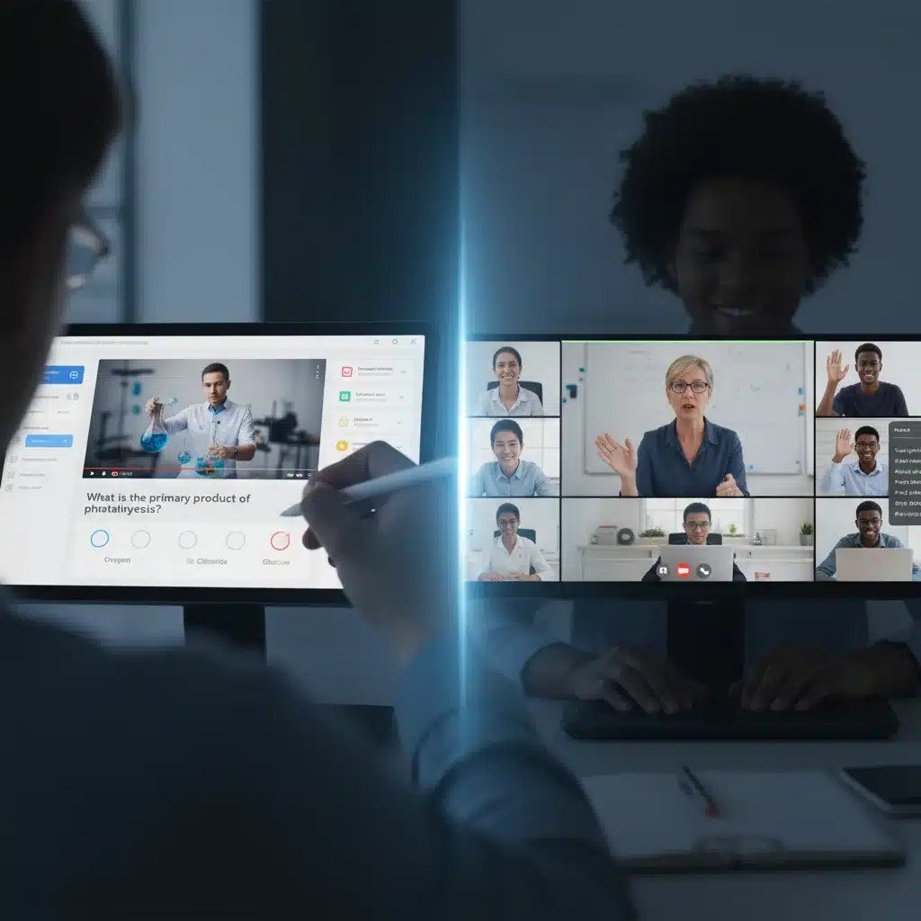 Interactive online course module and live virtual classroom experience on a learning platform.