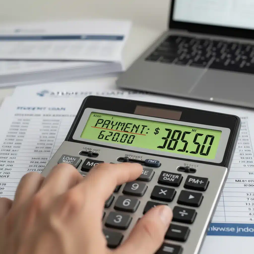 Calculator showing reduced student loan payment amount, symbolizing savings