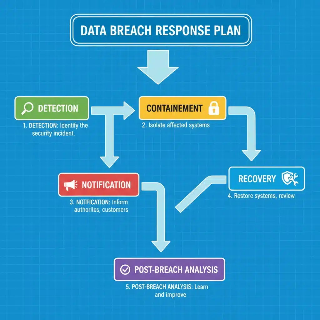 Data breach response plan flowchart