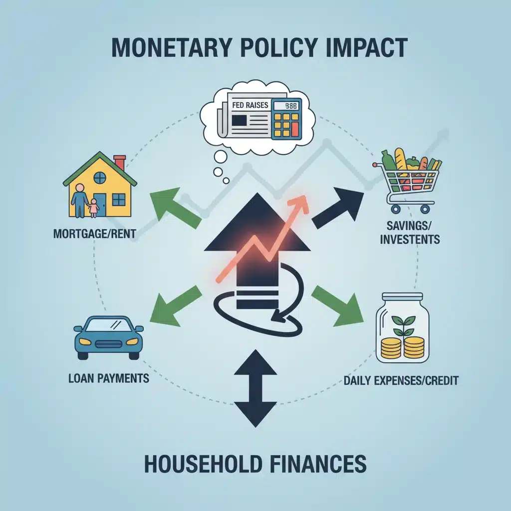Household budget impact of rising interest rates